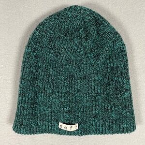 Neff Daily Beanie Mens Teal Black Marled Knit Slouchy Skater Snowboard Hat
